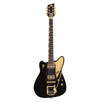 Duesenberg Falken Electric Guitar with Tremolo in Matte Black with Gold hardware