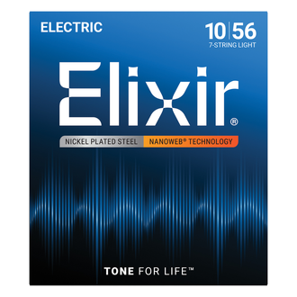 Elixir 12057 Nanoweb Electric Guitar 7-String Set Light 10-56