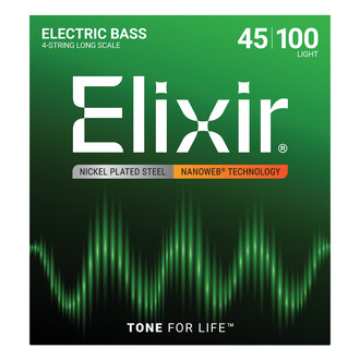 Elixir 14052 Nanoweb Bass Light 45-100 4-String Set