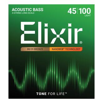 Elixir 14502 Nanoweb Acoustic Bass Light 45-100 4-String Set