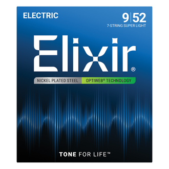 Elixir 19007 Optiweb 7-String Electric Super Light 9-52