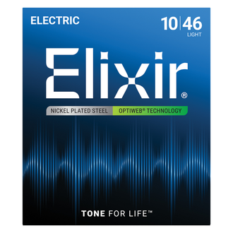 Elixir 19052 Optiweb Electric Guitar String Set 10-46 Light
