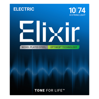Elixir Optiweb 8-String Set Electric Guitar Light 10-74