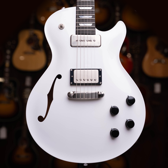 Patrick Eggle - Macon Carve Top - Single Cut Semi Hollow - HP90 - Arctic White