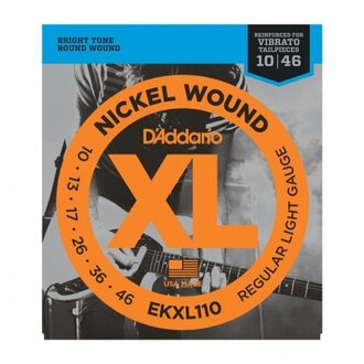 D'Addario EKXL110 Nickel Wound Electric Guitar Strings, Regular Light, Reinforced, 10-46