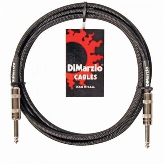 DiMarzio EP1710B 010 Ft Gtr Cable Black Straight - Straight Jacks