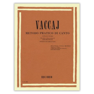 Vaccai - Practical Vocal Method Soprano/tenor Bk/cd