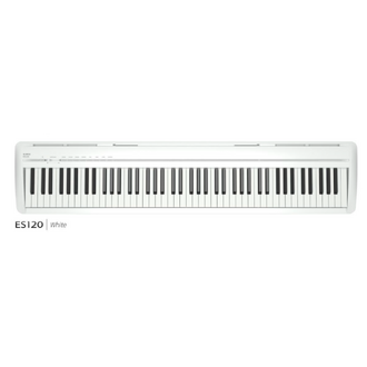 Kawai ES120W Digital Piano, 88 Key Weighted Action - White