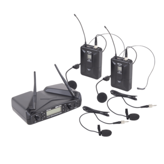 Eikon WM700DHA Belt-Pack with Headset & Lapel Dual Wireless System 516-562Mhz