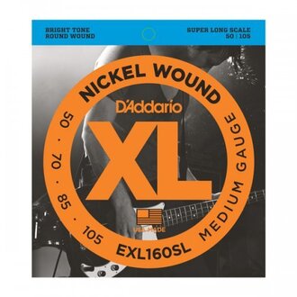 D'Addario EXL160SL Nickel Wound Bass Guitar Strings, Medium, 50-105, Super Long  Scale