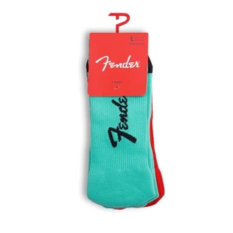 Perris FGA371096L Fender "Exploded Logo" Large Crew Socks In Asst Colour (3-Pair)
