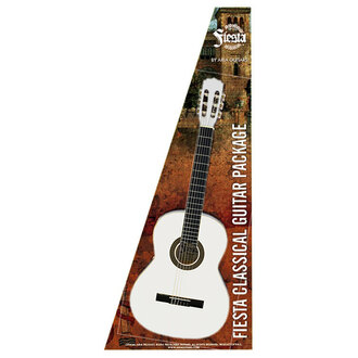 Aria FPK200WH Fiesta Classical Nylon-String Guitar Pack White