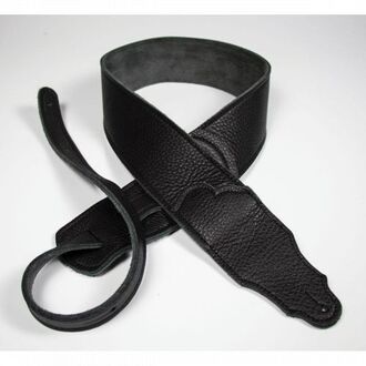 Franklin Original 2.5" Black Glove Leather Strap with Black Stitching