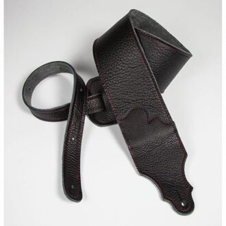 Franklin Original 3" Black Glove Leather Strap with Red Stitching