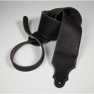 Franklin Original 3" Black Glove Leather Strap with Silver Stitching