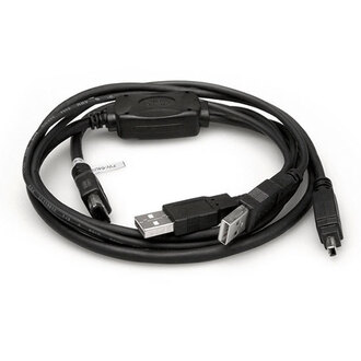 Hosa FW64U2 FireWire 400 Cable, 4pin and Dual USB to 6pin, 1 m