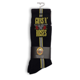 Perris GRA301001L Licensed GNR "Side Stripe" Large Crew Socks In Black (1-Pair)