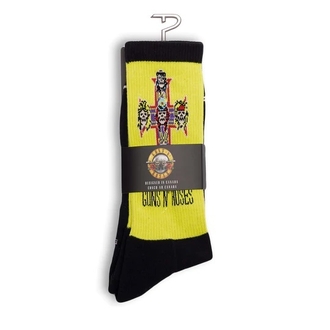 Perris GRA302700L Guns 'n' Roses "Appetite For Destruction" Large Crew Socks In Black/Yellow (1-Pair)