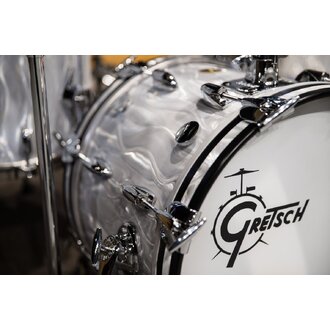 Gretsch USA Custom 22" 4pc Shell Pack - White Satin Flame - GRNT22101216CST