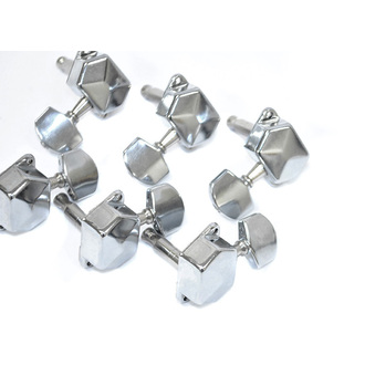 GT Electric Guitar Covered Tuning Machines In Chrome Finish (6-inline)