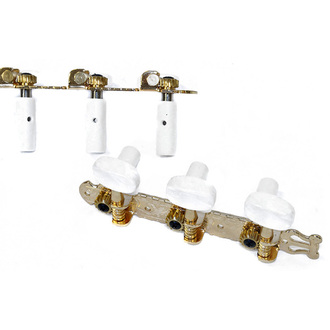 GT Classical Guitar Tuning Machines On Decorative Plate In Gold Finish (3+3)