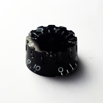 GT Acrylic Notched Edge Speed Knobs In Black (Pk-2)
