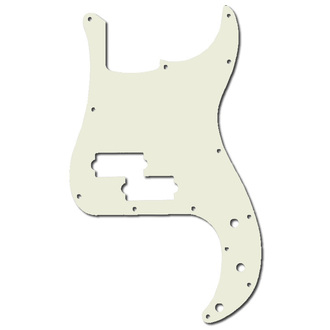GT 3-Ply P-Style Bass Guitar Pickguard In White (Pk-1)