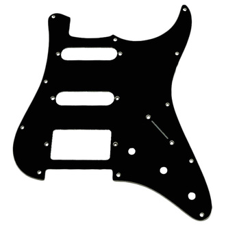 GT 3-Ply ST-Style 2SC/1HB Electric Guitar Pickguard In Black (Pk-1)