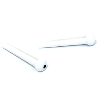 GT Acoustic Guitar ABS Bridge Pins In White Finish With Black Dot (Pk-24)