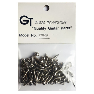 GT Wood Screws With Round Head In Nickel Finish - 3mm X 11.8mm (Pk-50)