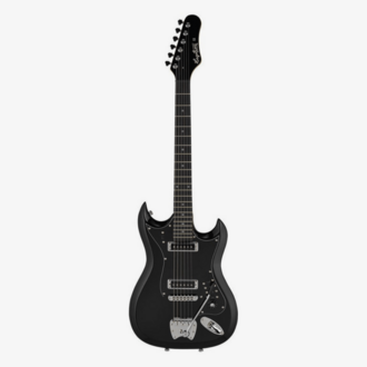 Hagstrom H-II Retroscape Electric Guitar in Black Gloss