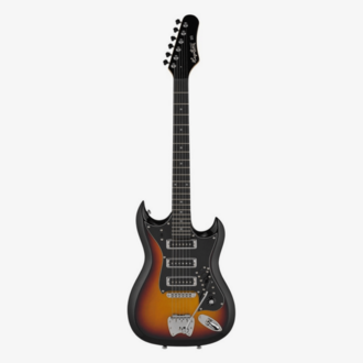 Hagstrom H-III Retroscape Guitar In 3-Tone Sunburst