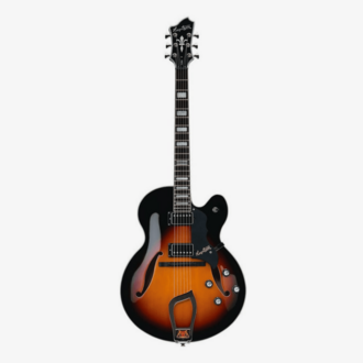 Hagstrom HJ800 Hollow Body Electric Guitar in 3 Tone Sunburst