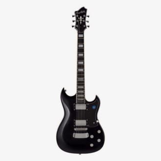 Hagstrom Pat Smear Signature Electric Guitar in Black with Case