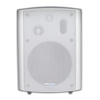 inDESIGN 30W powered/passive pair of 3-way speakers, 5.25 woofer, 0.5" tweeter, 1" MF driver White