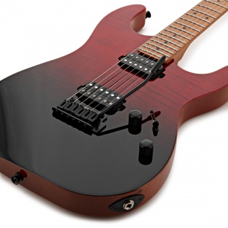 Jet JS-1000 VULCANO Electric Guitar - Transparent Red