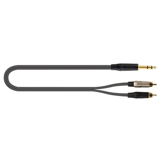 QuikLok Stereo Jack to 2 x RCA -Black, 3M