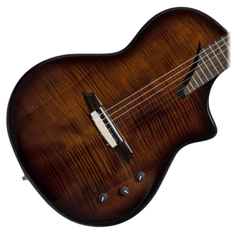 Katoh Hispania Series Thin Body Nylon String Acoustic Electric Guitar - Cognac