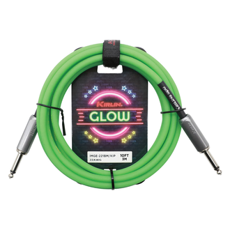 Kirlin 10ft Glow Guitar Cable Green