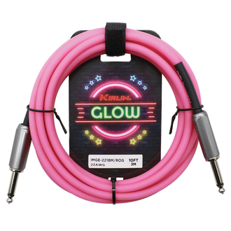 Kirlin 10ft Glow Guitar Cable Pink