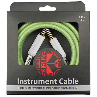 Kirlin KIPW201WGR-20 PVC Woven Premium Plus Instrument Cable 20Ft Green