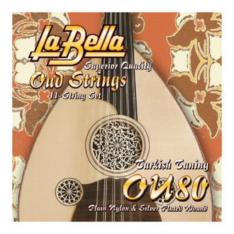 LA BELLA OUD OU80 TURKISH TUNING STRINGS NYL/SLV-PLATED P-ENDS 22-42
