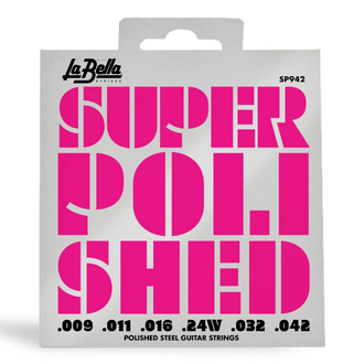 La Bella Electric SP942 Super Polished - Ex-Light 9-42
