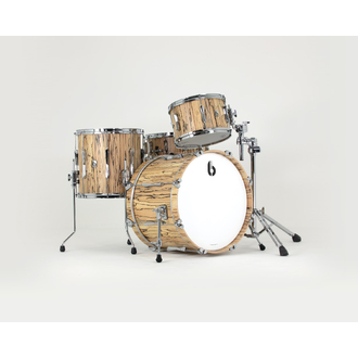 British Drum Co "LOUNGE" 20" 3pc Shell Pack plus Snare - Spalted Beech 