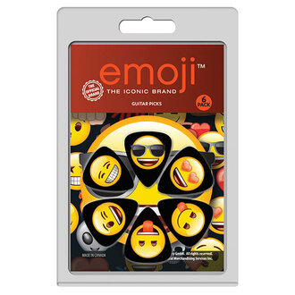 Perris LPEMO1 6-Pack "Emoji Variety Faces" Licensed Guitar Picks Pack