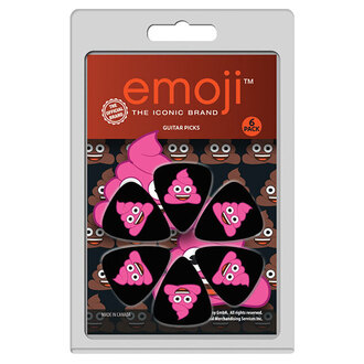 Perris LPEMO3 6-Pack "Emoji Pink Poop" Licensed Guitar Picks Pack