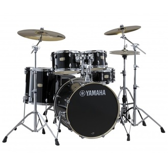 Yamaha Stage Custom Birch Fusion Drum Kit Raven Black w/Hardware/Cymbals