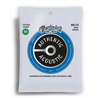 Martin MA170 Authentic Acoustic SP 80/20 Bronze Extra Light Guitar String Set (10-47)