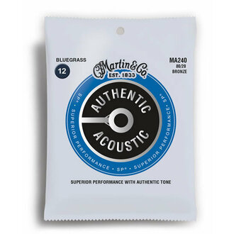 Martin MA240 Authentic Acoustic SP 80/20 Bronze Bluegrass Guitar String Set (12-56)
