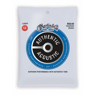 Martin MA540 Authentic Acoustic SP 92/8 Phosphor Bronze Light Guitar String Set (12-54)